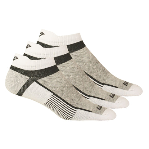 Saucony Unisex Inferno Liteweight 3-Pack Socks, White/Black, Large