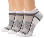 Saucony Inferno 3 Pair No Show Tab Socks , White, Large
